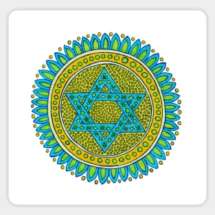 Star of David Sunflower Sticker